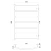 Рушникосушарка UNIO LD W 800-500-7 Драбинка Дуга вода