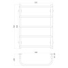 Рушникосушарка UNIO LS W 700-500-5 Драбинка Скоба вода