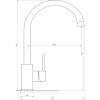 Змішувач для кухні TOPAZ BARTS TB 07403-H36-AU боковий S- D35 шланги 45см золото PVD