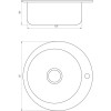 Мийка кухонна врiзна кругла 510х160 Decor MR 510 D 0,6 mm Mira