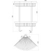 Полка подвійна кутова TOPAZ TKB-4115-2-BL
