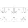 Планка з гачками Perfect Sanitary Appliances RM 1502-3