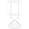Полка подвійна кутова Globus Lux SQ9422