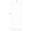 Рушникосушарка UNIO Zp W 1200-500-12 Зета з полицею вода