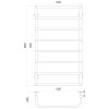 Рушникосушарка UNIO LS EL 900-500-8  Драбинка Скоба електро