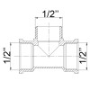 Трійник латунний 1/2″ВР х 1/2″ЗР х 1/2″ВР ливарний 211Б