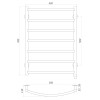 Рушникосушарка UNIO LD ER 700-500-7 BLK Драбинка Дуга електро чорна