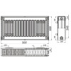 Радіатор сталевий панельний QUEEN THERM 22 бок 600x500