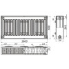 Радіатор сталевий панельний QUEEN THERM 22 бок 600х1800