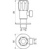 Кран вентильний кутовий Professional 1/2″X1/2″ NV-QP999