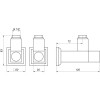 Набір Кран напівобертовий кутовий з американкою SOLOMON LUX 1/2″ CUBE CHROM 8888 (1уп.)