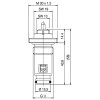 Клапан INNER під термоголовку М30x1,5 панельного радіатора  OPTIMUM/KALITE 1/2″ЗР (в трубу)