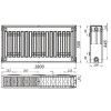 Радіатор сталевий панельний QUEEN THERM 22 бок 500х1800