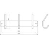 Планка з гачками Globus Lux BQ9435-3 чорна матова SUS304