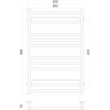 Рушникосушарка UNIO MS W 800-500-12 BLK Модена вода чорна