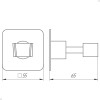 Тримач-кронштейн для душової лійки Globus Lux SQ 9025 SUS304
