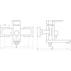Змішувач для ванни Globus Lux Sorento SQ-102NHR
