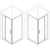 Душова кабіна квадратна без піддона MORAVA N90TB (N90BT) BRAVO (1уп.)