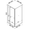 Душова кабіна квадратна без піддона MORAVA N90TB (N90BT) BRAVO (1уп.)