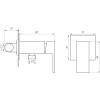 Змішувач гігієнічний Globus Lux  Milano GLM-0-106MIX-Graphite