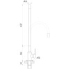 Змішувач для кухні DOMINO ELLIPSE DCC-203L-BEIGE