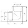 Кутник нікельований 1/2″ВР х 1/2″ВР штампований А0101-1А(нк) VA