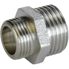Ніпель редукційний нікельований 3/4″ЗР х 1/2″ЗР штампований А0511А(нк) VA