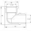 Кутник нікельований 1 1/4″ВР х 1 1/4″ЗР ливарний А0136А(нк) VA