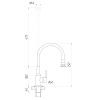 Змішувач для кухні Domino ELLIPSE DCC-203SA-S21