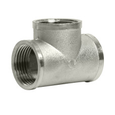 Трійник SOLOMON 1″х1/2″х1″ ВВВ нікель 8202 N