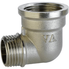 Кутник редукційний нікельований 3/4″ВР х 1/2″ЗР штампований А0104А(нк VA