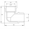 Кутник редукційний нікельований 3/4″ВР х 1/2″ЗР штампований А0104А(нк VA