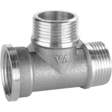 Трійник нікельований 3/4″ВР х 3/4″ЗР х 3/4″ЗР штампований А0255А(нк) VA