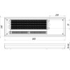 Конвектор  ТС80-500/265-LUX-4wbr (з решіткою)