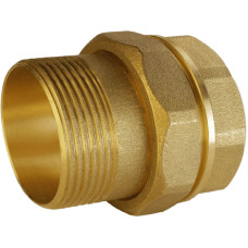Згін американка пряма латунна 1 1/4″ВР х  1 1/4″ЗР штампована з резиновою прокладкою Б0841А VA