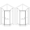 Душова кабіна пятикутна RABA L90TB (L90BT) BRAVO (2уп.)