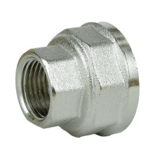 Муфта редукційна нікельована 3/4″ВР х1/2″ВР штампована восьмигранна А0342А(нк) VA