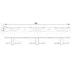 Планка з гачками подвійними 3х2 Perfect Sanitary Appliances RM 1503-3