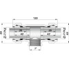 З'єднання зажимне потрійне з внутрішньою різьбою DN25(31,2-34,4 мм) х 1″ TK AGAflex