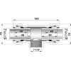 З'єднання зажимне потрійне з внутрішньою різьбою DN40(47,7-51,7 мм) х 1 1/2″ TK AGAflex