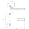 Змішувач для ванної Globus Lux Milano GLM-0102N-11-GRAPHITE