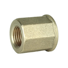 Муфта латунна 3/8″ВР х 3/8″ВР штампована восьмигранна А0301А VA