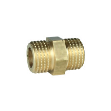 Ніпель латунний 1/4″ЗР х 1/4″ЗР штампований А0504А VA
