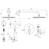 Душова система вбудована TOPAZ LOFT TLF 32115-H39-C-Smart
