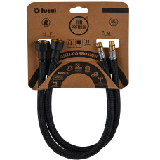 Шланг для змішувача TUCAI TAQ PREMIUM GRIF М10х1/2″ 0,4м. АНТИКОР. AСB ПАРА (Чорний Мат) 209964