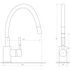 Змішувач для кухні Globus Lux LAZER GLLR-0203S-BG15