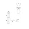 Сифон металевий з донним клапаном без переливу Globus Lux GS-32-105-03B