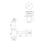 Сифон металевий з донним клапаном з переливом Globus Lux GS-32-105-03A