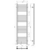 Рушникосушарка електрична Magnus П16 300х1200 Deffi нержавіюча сталь (Чорний, JD04, Праве підключення)