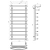 Рушникосушарка електрична Lotos П10 500х1200 Deffi нержавіюча сталь (Хром, JD04, Ліве підключення)